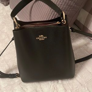 Black Genuine Coach Bucket Bag